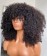 Afro Kinky Curly Lace Front Human Virgin Hair Bang Wigs 