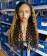Highlight Color Kinky Curly 13X4 Lace Front Wig Pre Plucked