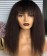 Kinky Straight Lace Front Wigs With Bang Human Hair Sales