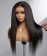 Light Yaki Straight Human Hair Wigs Pre Plucked Baby Hair 