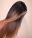 Ombre Colored Straight 13x4 Transparent Lace Wigs