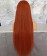 Orange Color Straight Lace Front Human Hair Wigs 