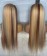 Highlight Ombre Color Straight 13X4 Lace Front Wigs For Sale