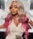 Pink Ombre Color Body Wave 13X4 Lace Front Wigs For Sale