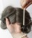 Brown And White Pu Toupee For Men 8X10 Mono Human Hair