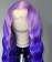 Purple Colored 13x4 Transparent Lace Wigs Body Wave