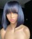 Straight Short Bob Wigs With Bangs 