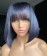 Straight Short Bob Wigs With Bangs 