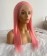 Pink Straight Human Hair 13X4 Lace Wigs For Black Women