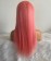 Pink Straight Human Hair 13X4 Lace Wigs For Black Women