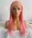 Pink Straight Human Hair 13X4 Lace Wigs For Black Women