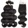 Body Wave Human Hair Bundles With 4X4 Lace Closure 